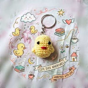 Handmade Crochet Duck Keychain