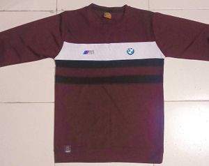 Maroon Full-Sleeve T-Shirt – BMW M Inspired Design