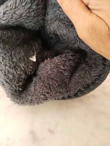 Grey Knit Beanie Hat