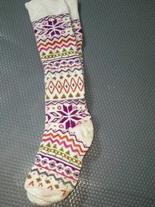 Cozy Snowflake Knit Socks