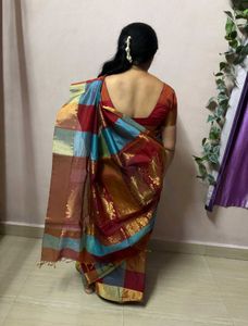 Colorful Checked Saree