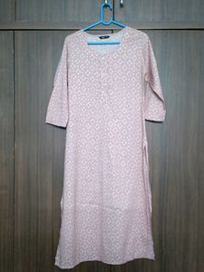 Peach Printed Kurta
