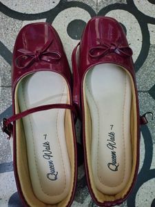 Elegant Red Patent Ballet Flats,🎀❤️