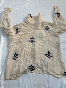 cream shirt
