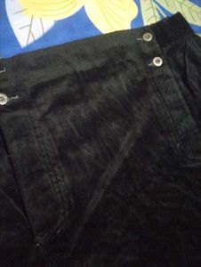 Black Velvet Maxi Skirt