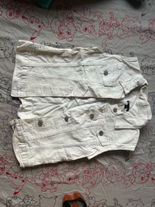 White Denim Vest