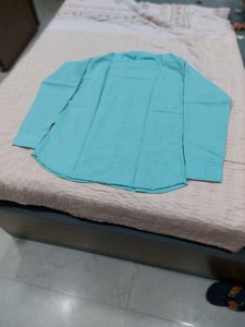 Men's Teal Blue Casual Shirt
