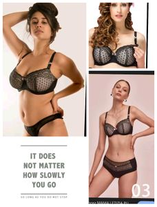 Elegant Black Polka Dot Bra