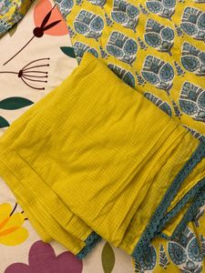 Lime Green Kurta And Dupatta