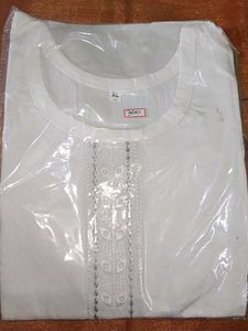 White Kurta with Elegant Embroidery. size XL