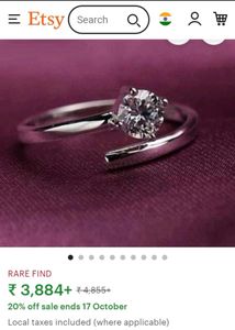 Silver Crossover Adjustable Open Ring 💙