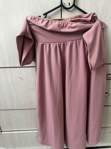 Dusty Rose Off-Shoulder Dress