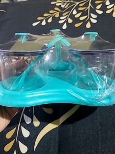 3pc Multipurpose Teal Blue Container Set