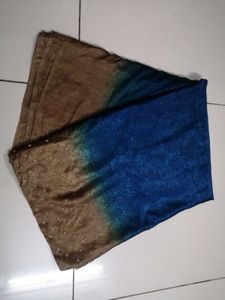Stunning Blue &amp; Gold Saree