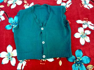 sea green knitted  cardigan for women