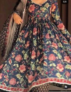 Elegant Floral Print Anarkali Suit