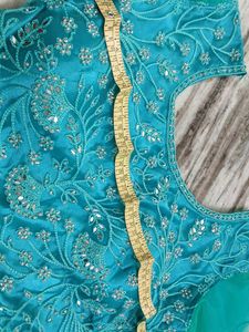 Teal Embellished Lehenga Set
