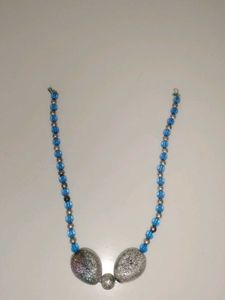 Beaded Silver Necklace