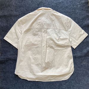 Men's Beige Short Sleeve Shirt