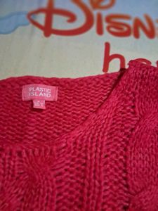 Red Cable Knit Sweater