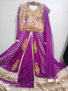 Purple Colour Sharara