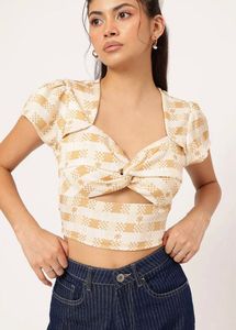 Chic Twisted Cut-Out Crop Top