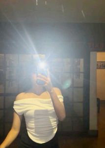 Stylish White Cowl Neck Sleeveless Top