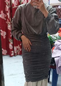Bodycon Puffer Sleeves Dress New