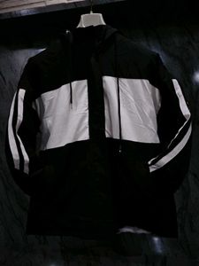 Stylish Black & White Colorblock Jacket