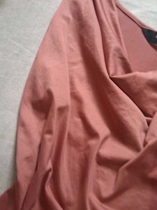 Chic Dusty Rose Drape Top