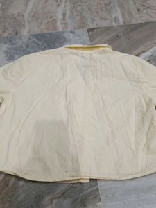 Casual Cream Button-Up Shirt