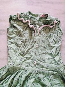 Cute Floral Print Cotton Dresses 3
