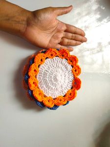 bouquet crochet coasters set -4