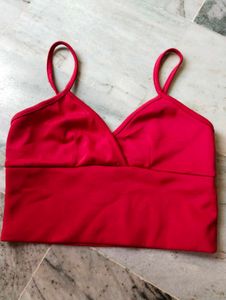 Red Crop Camisole Top