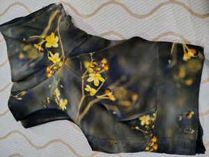 Digital Floral Print Saree Blouse