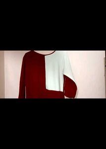 Chic Two-Tone Long Sleeve Bodycon Dress