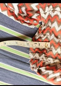 Boho Zigzag Print Blouse