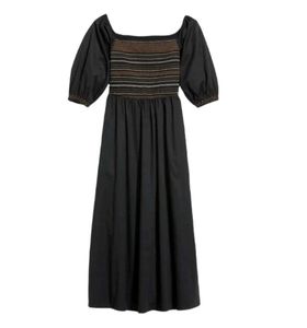 Chic Off-Shoulder Smocked Maxi Dress