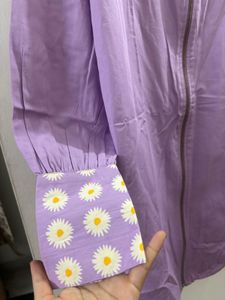 FOREVER 21 Lavender Shirt Dress with Daisy Print