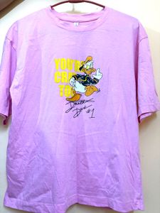 Pink Donald Duck Graphic T-Shirt