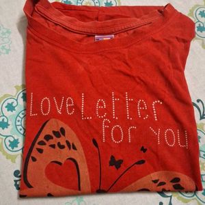 Red Butterfly Graphic T-Shirt
