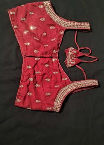 Embellished Red Ethnic Blouse
