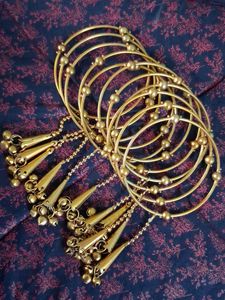 Beautiful Golden Bangles with Danglers