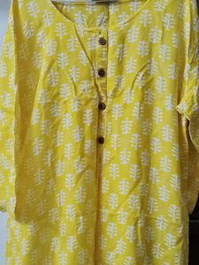 152.Bright Yellow Printed Kurta