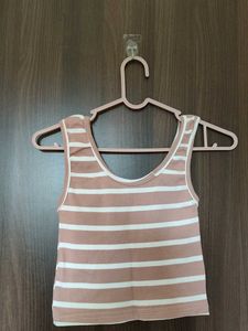 Striped Crop Tank Top