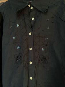 Black Embellished Shirt