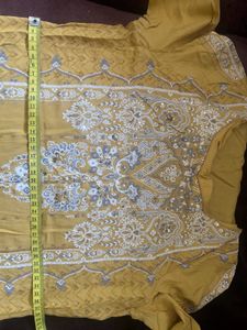W brand Yellow Embellished Kurta