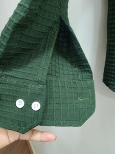 Stylish Green Checked Shirt