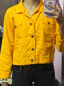 Stylish Yellow Denim Jacket