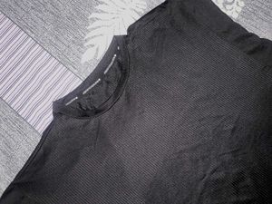 Black Ribbed Sleeveless Top